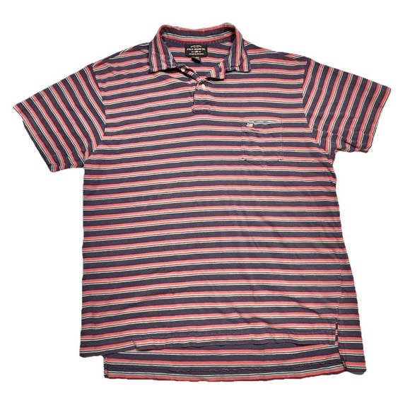 Polo Jeans Co Ralph Lauren Striped Polo Shirt XL Vintage Y2K Pocket Cotton VTG - Picture 2 of 6
